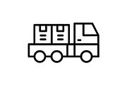 Delivery Truck Line Icon, an Icon by Pexelpy (Thumbnail 1 of 2)