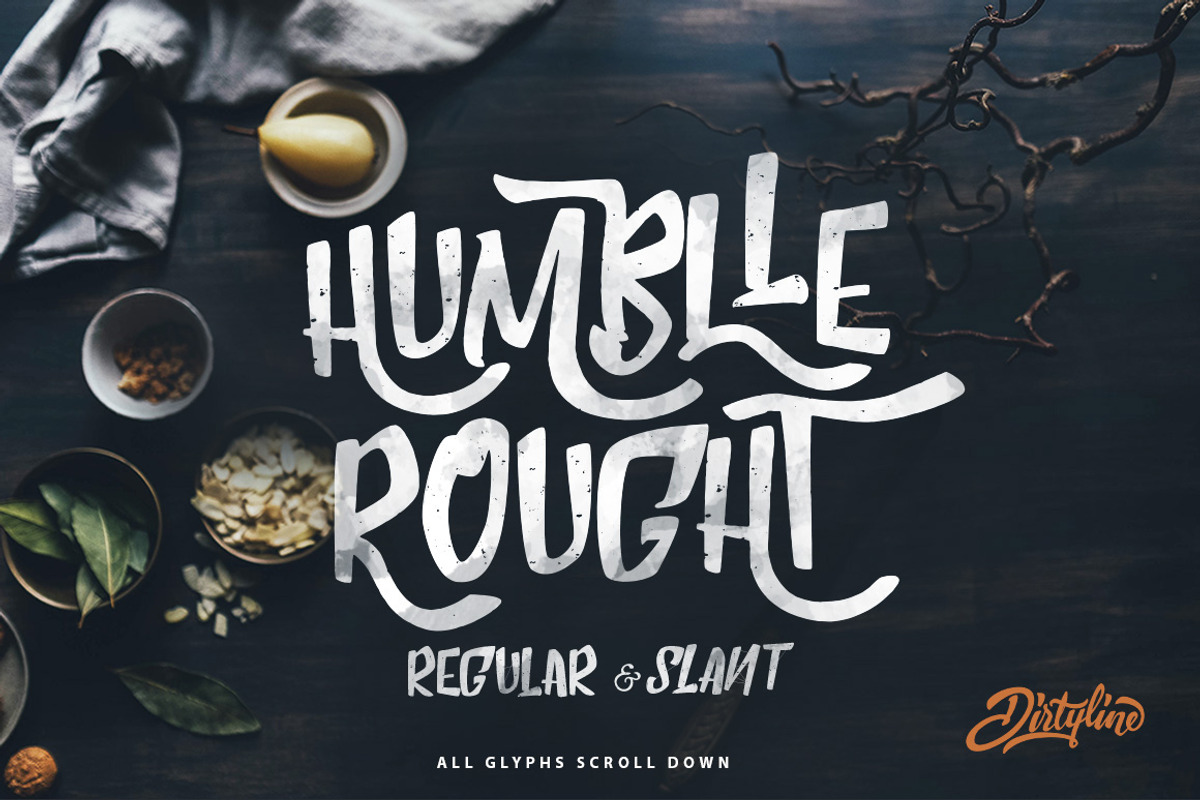 Humblle Rought - Font Duo + Extras preview 2