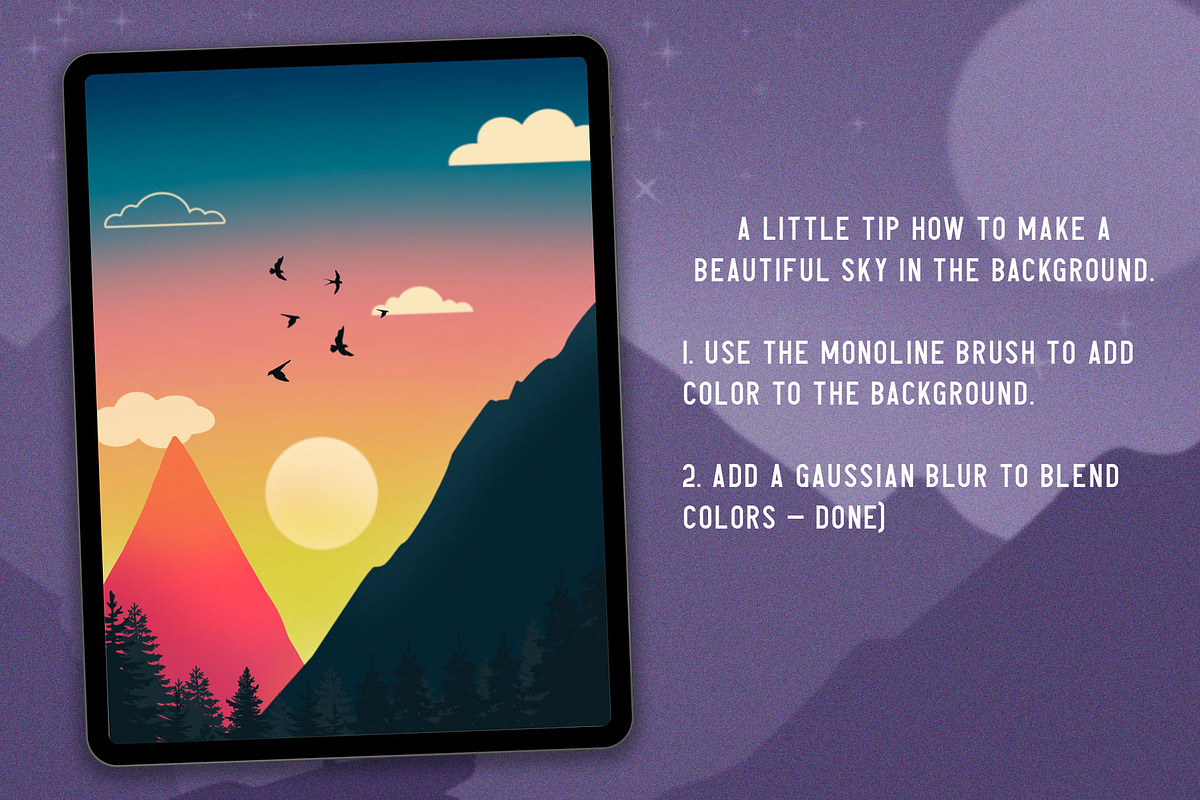Procreate Landscape Creator set, a Brush Add-On by Julia Right Studio (Photo 9 of 9)