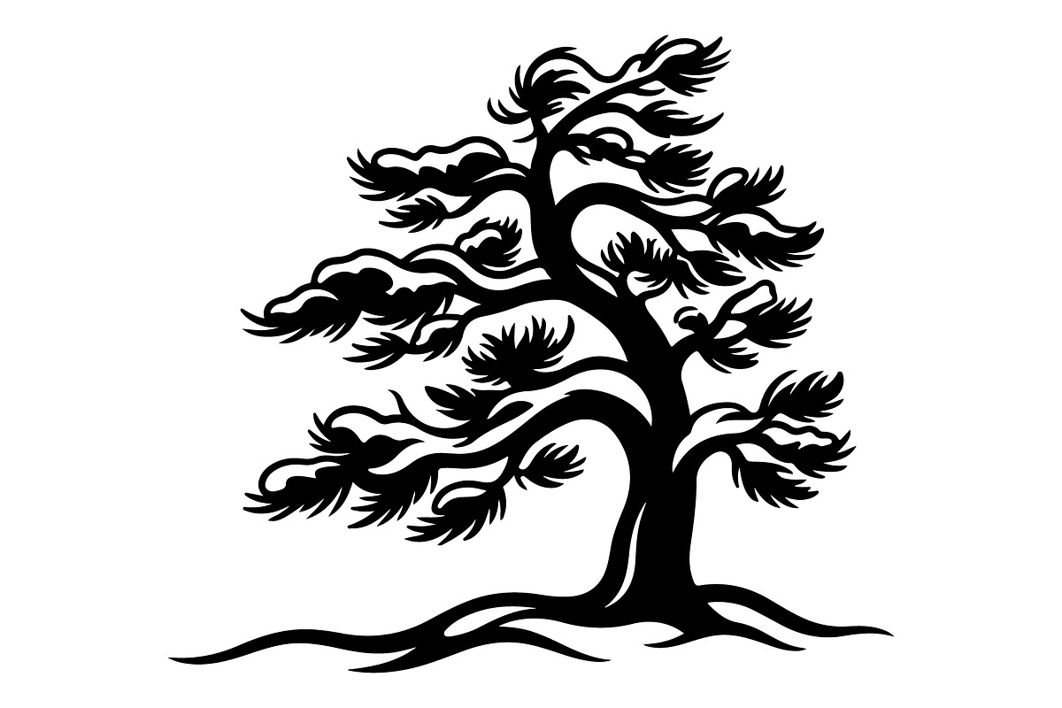 Windblown Tree Silhouette, an Object Graphic by Gfx_Store (Photo 6 of 16)