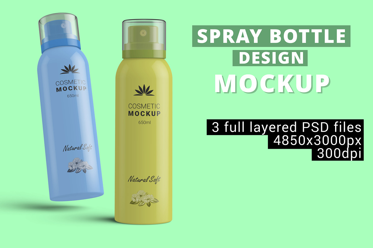 Cosmetic Spray Bottle Mockup, a Cups & Container Mockup by Digitalphaser (Photo 1 of 5)