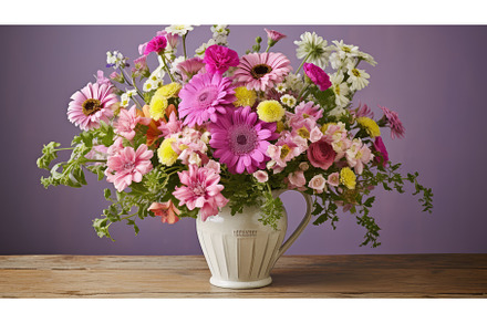 wilds cottage flower arrangement ai, a Nature Photo by pikepicture
