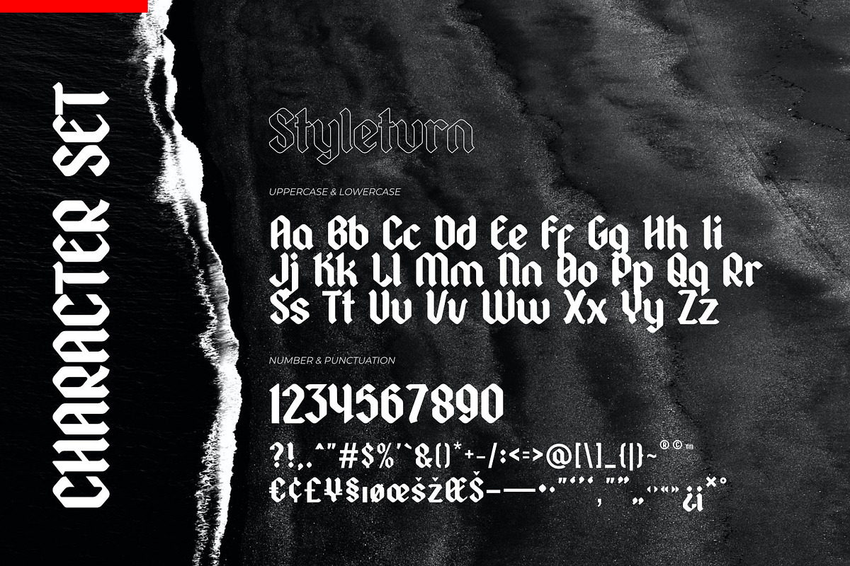 Styleturn - Stylish Blackletter, a Blackletter Font by ikiiko (Photo 6 of 7)