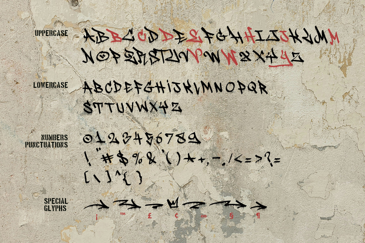Drip Tags - Graffiti Marker Fonts, a Handwritten Font by tomatstudio (Photo 7 of 7)