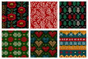 Knitted Christmas Fabric Pattern, a Pattern Graphic by designcity5 (Thumbnail 2 of 3)