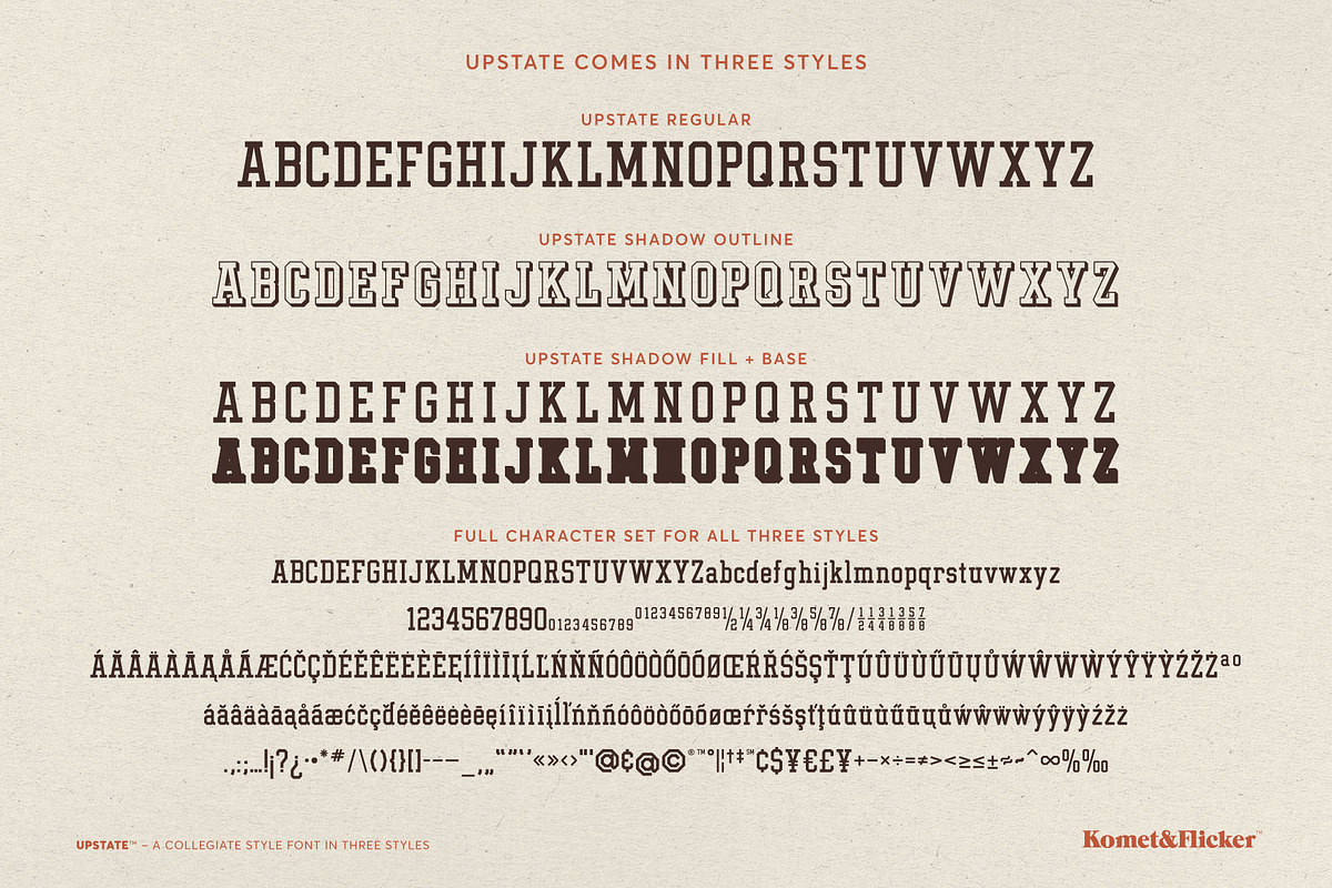 UPSTATE - A Collegiate Style Font, a Slab Serif Font by Komet & Flicker (Photo 15 of 15)