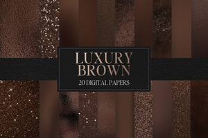 Luxury Chocolate Brown Digital Paper