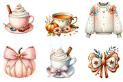 Cute Coquette Autumn Clipart, an Illustration by DreamArtGraphic (Thumbnail 3 of 5)