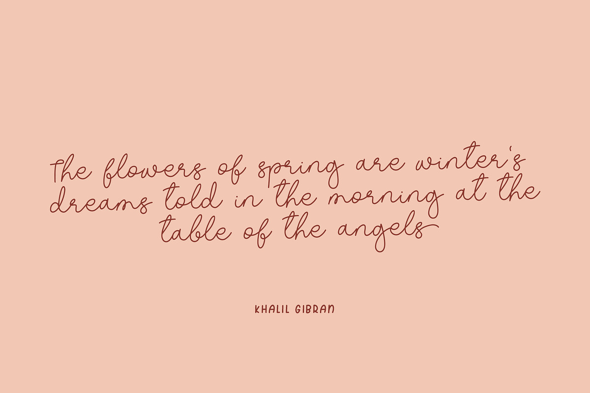 Something Peach, a Script Font by Paul Hewitt (Photo 6 of 9)