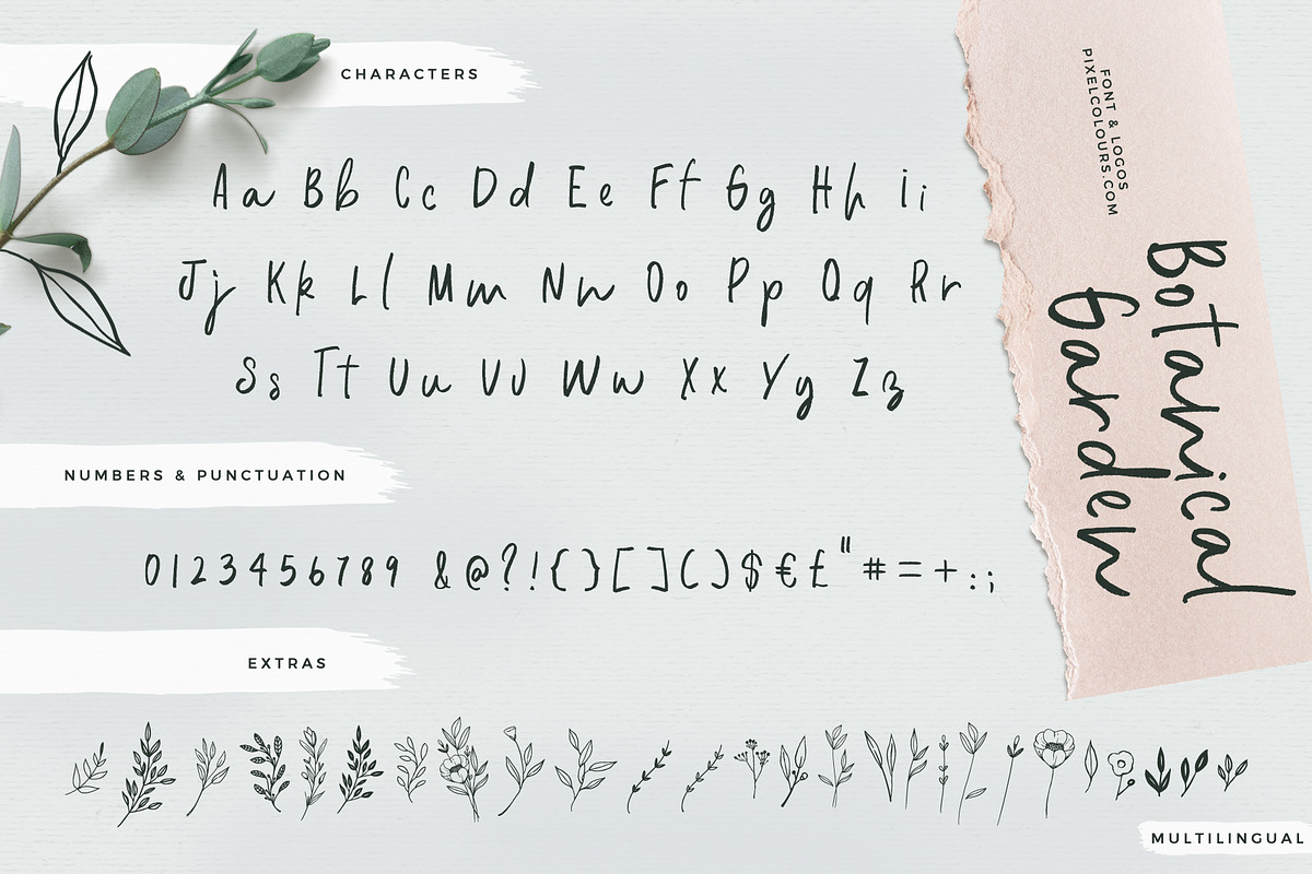 Botanical Garden Font & Logos preview 7