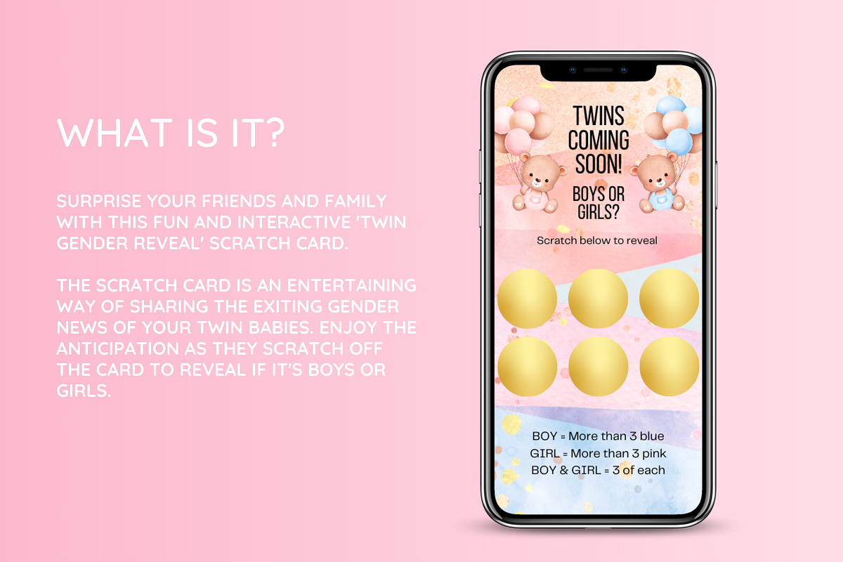 Twin Girls Digital Scratch Card, an Email Template by SunshineStudioBoutique (Photo 3 of 8)