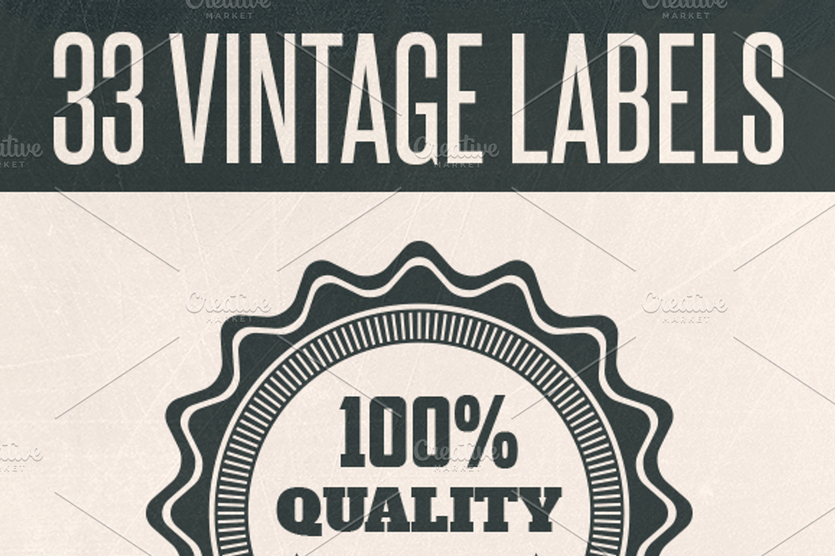 33 VINTAGE LABELS, a Branding & Logo Template by Vương Thành Chung (Photo 1 of 2)
