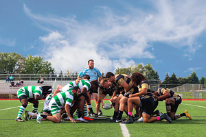 Rugby Players in Game Scrum