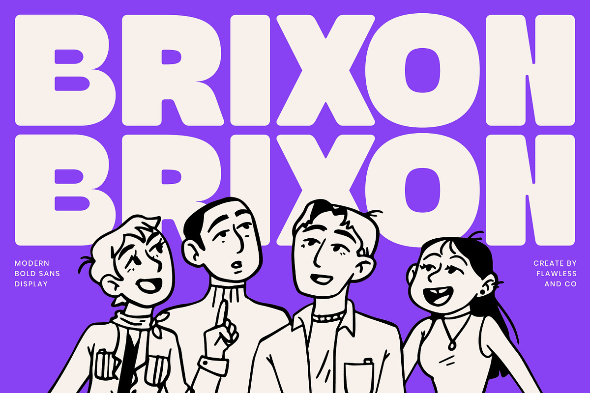 Brixon - Bold Sans Serif Font, a Sans Serif Font by Flawless And Co (Photo 1 of 10)