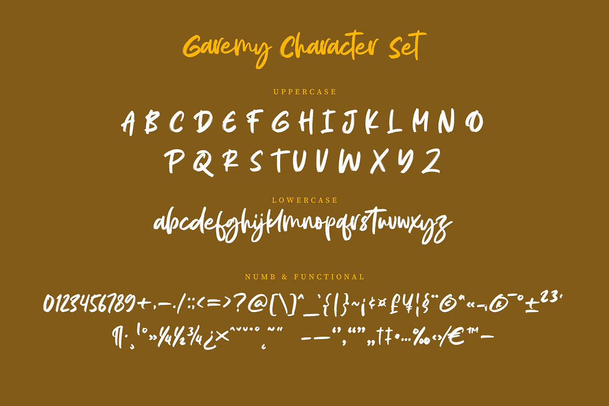 Garemy Handwritten Brush Font, a Handwritten Font by RantautypeStudio (Photo 14 of 15)