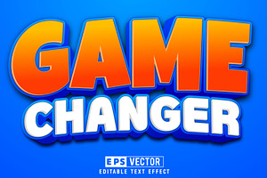 Vector Game Changer 3d Editable Text