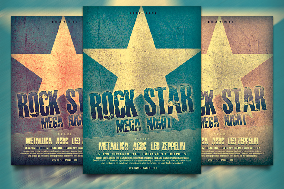 Rock Star Flyer / Poster, a Flyer Template by PixaSquare