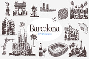 Barcelona · City landmarks, an Illustration by BluWisp (Thumbnail 1 of 7)