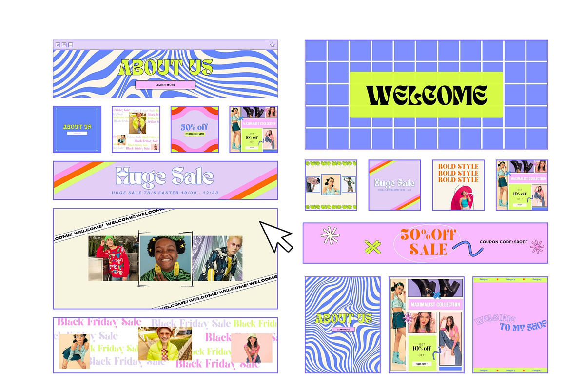 Ecommerce Website Banners Templates, a Shopify Template by Hell Yeah Designs (Photo 8 of 11)
