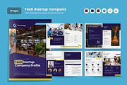 Modern Tech Startup Company Profile, a Brochure Template by twinstd (Thumbnail 1 of 6)