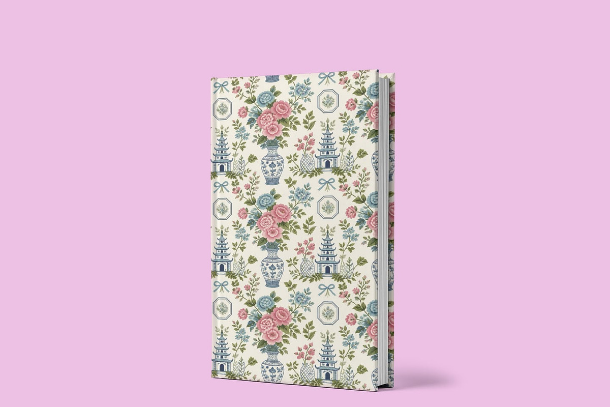 Chinoiserie Floral Seamless Pattern, a Pattern Graphic by elif (Photo 9 of 9)