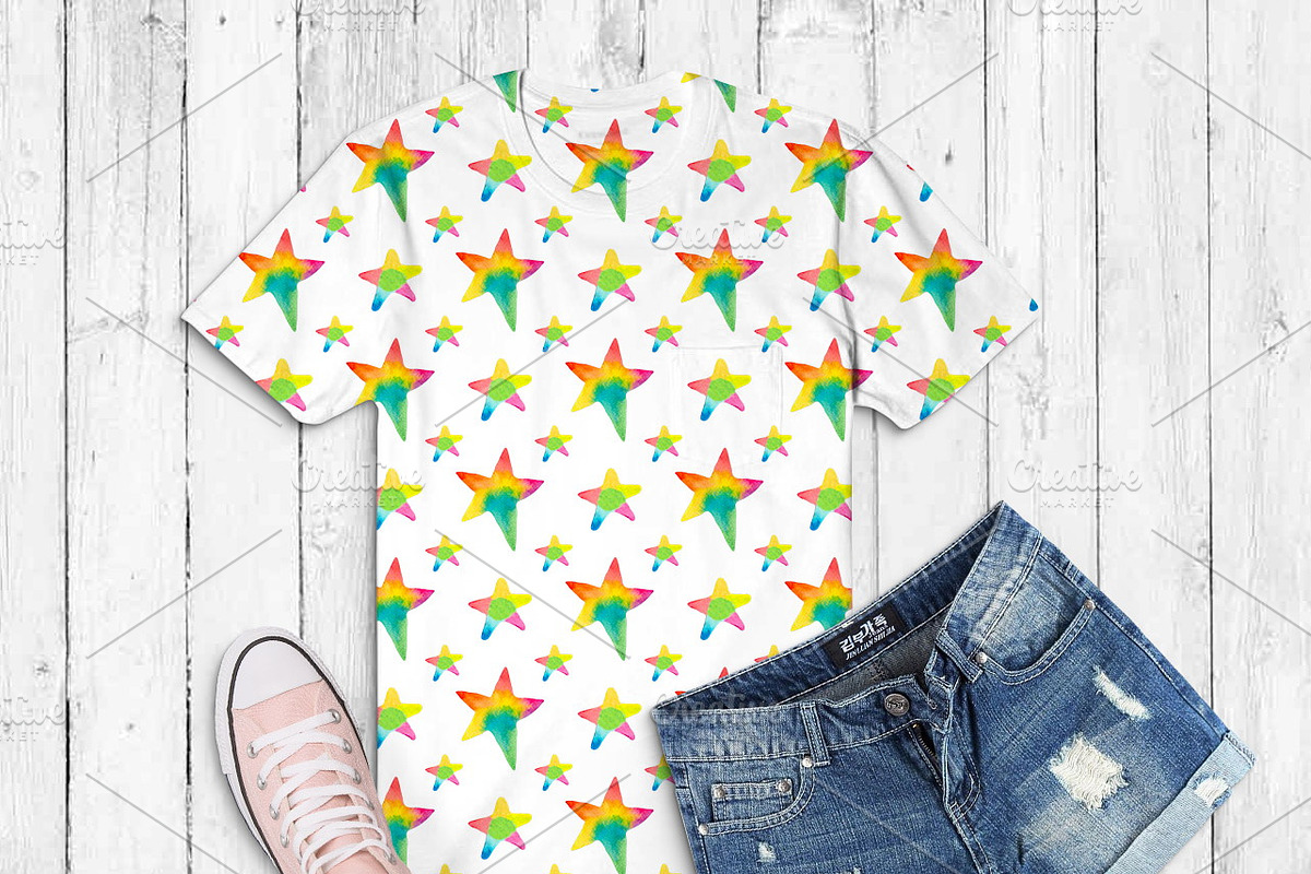 Watercolor Rainbow Clipart & Pattern, an Illustration by ArtIrisArt (Photo 18 of 22)