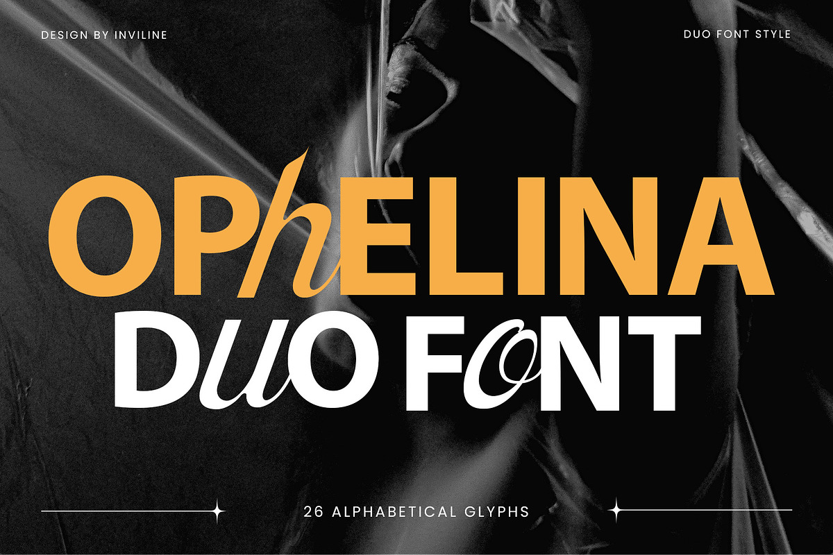 Ophelina - Duo Font, a Script Font by Inviline.co (Photo 1 of 10)