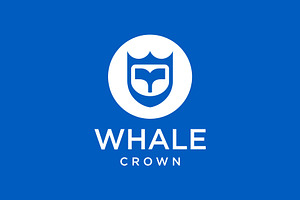 Whale Crown Logo Design, a Branding & Logo Template by Buqancreative