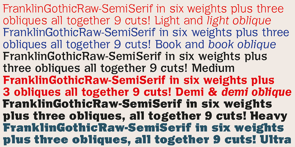Franklin Gothic Raw Semi Serif, a Sans Serif Font by Wiescher-Design (Photo 6 of 6)