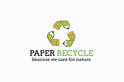 Paper Recycle Logo, a Branding & Logo Template by Shocky Design Studio (Thumbnail 2 of 7)