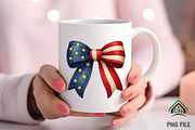Faux Yarn Bow Patriotic American Fla, an Illustration by Craft Nest (Thumbnail 3 of 6)