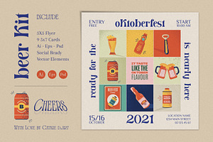 Beer / Oktoberfest Kit, a Flyer Template by Catkie - Digital Art