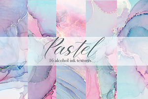 Pastel alcohol ink textures