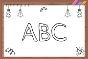 Preschool Doodles - Cute Hand drawn, a Handwritten Font by Sahira Studio (Thumbnail 2 of 4)