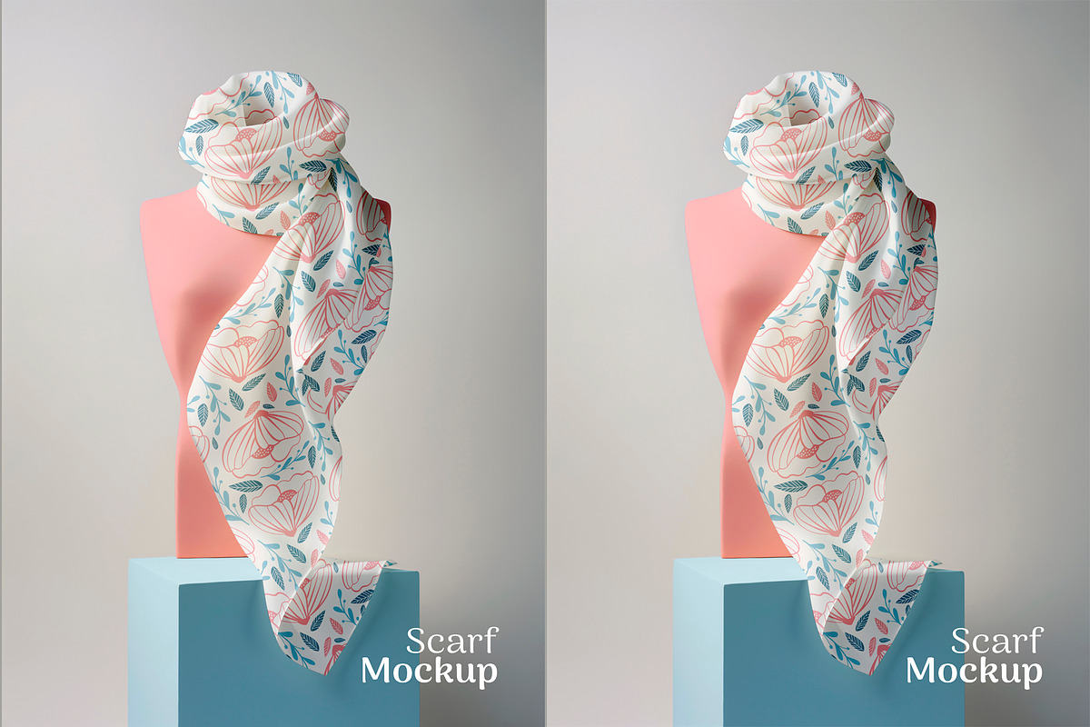 Design PSD Fabric Scarf cloths, a Shirt Mockup by Crox Studio | Digital