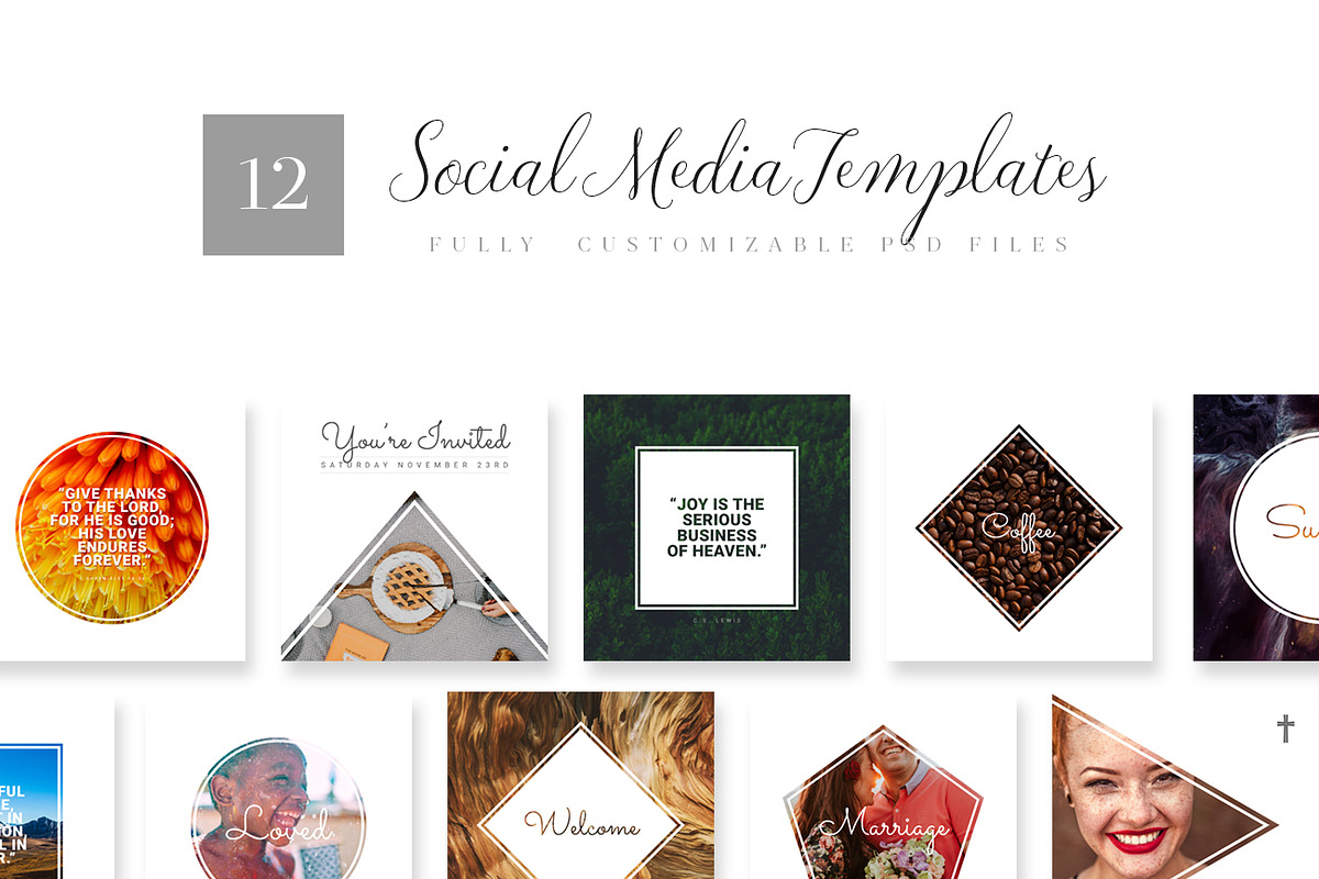 Modern Social Media Template, a Social Media Template by Church Resources Depot