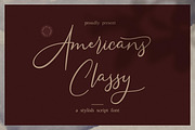 Americans Classy - Stylish Script, a Script Font by Almarkhatype (Thumbnail 1 of 12)