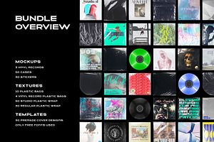 Vinyl Mockup Bundle Template Record