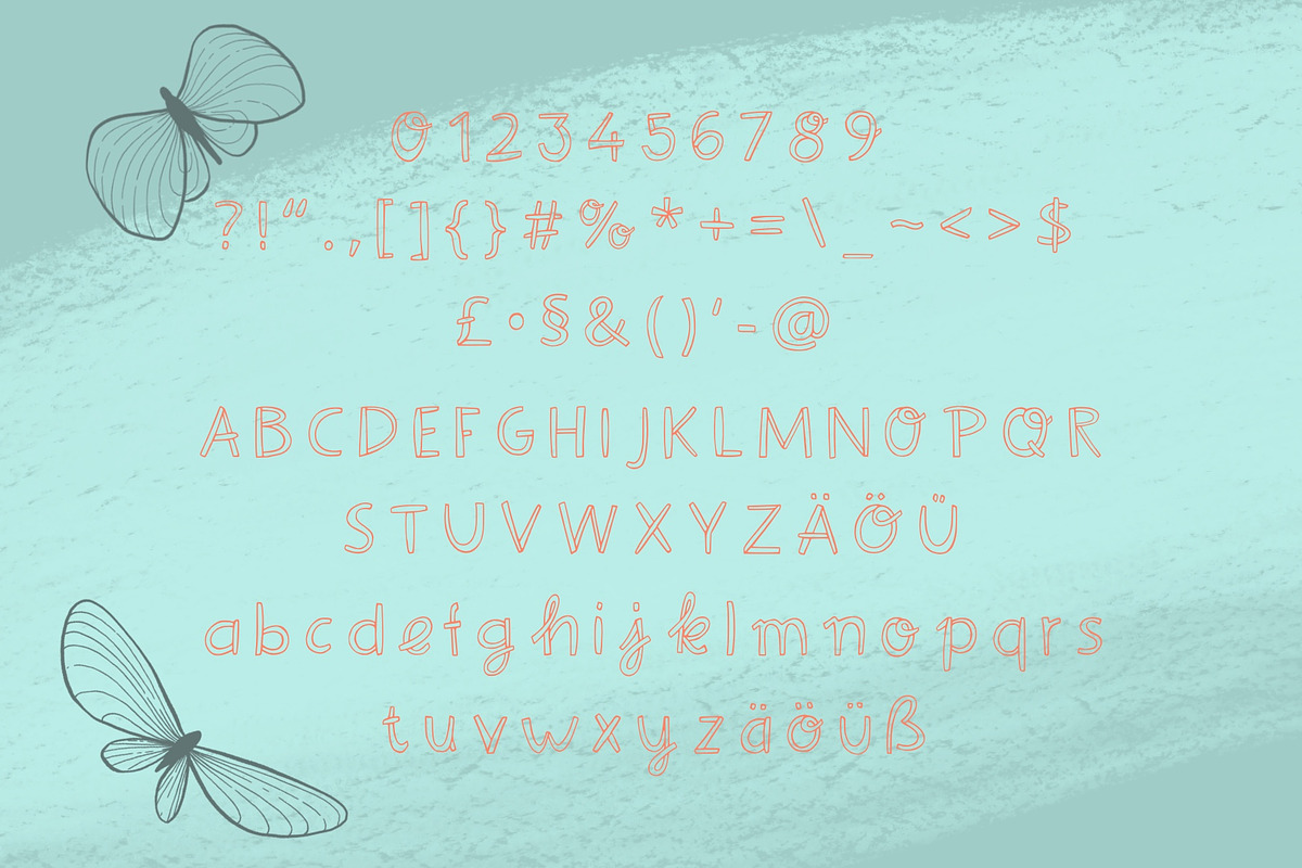 LAFOLOs very Wonky Outline font, a Script Font by LAFOLO (Photo 3 of 7)