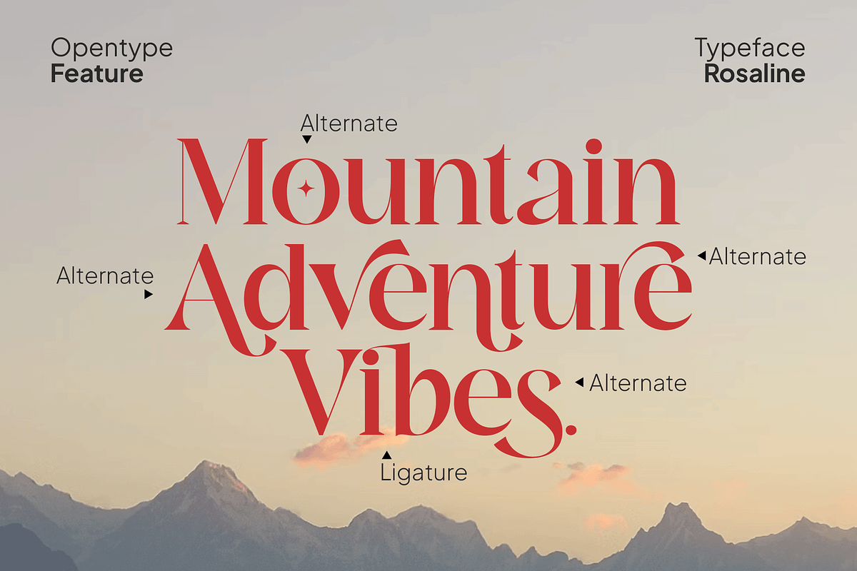 Rosaline Modern Retro Font, a Serif Font by Vampstudio (Photo 8 of 13)