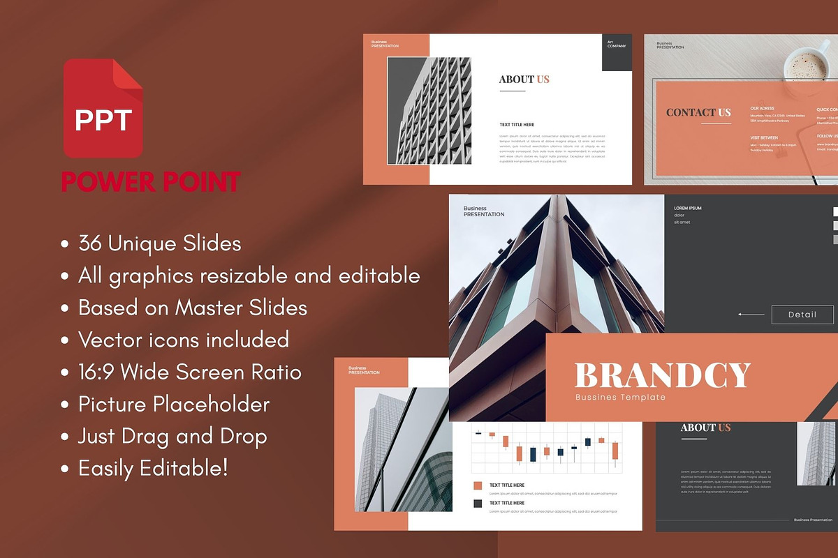 BRANDCY  Business PowerPoint, a Presentation Template by Rizki Herdian (Photo 1 of 5)