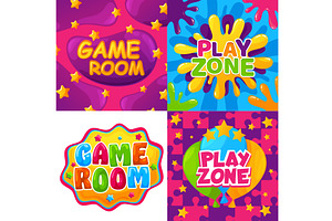 Kids club, game room, an Illustration by Vector Tradition