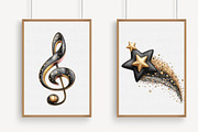 Black and Gold New Year Clipart, an Illustration by Libby Wishes (Thumbnail 5 of 7)