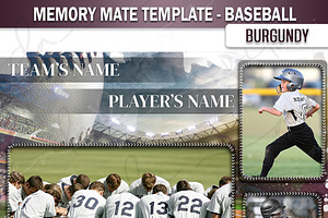 Baseball Burg. Memory Mate Template, a Poster Template by Brenda Avila Designs