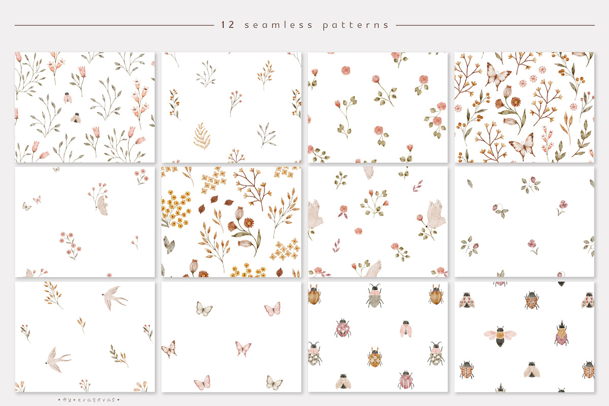 AUTUMN GARDEN watercolor set, an Object Illustration by erasovas (Photo 7 of 13)