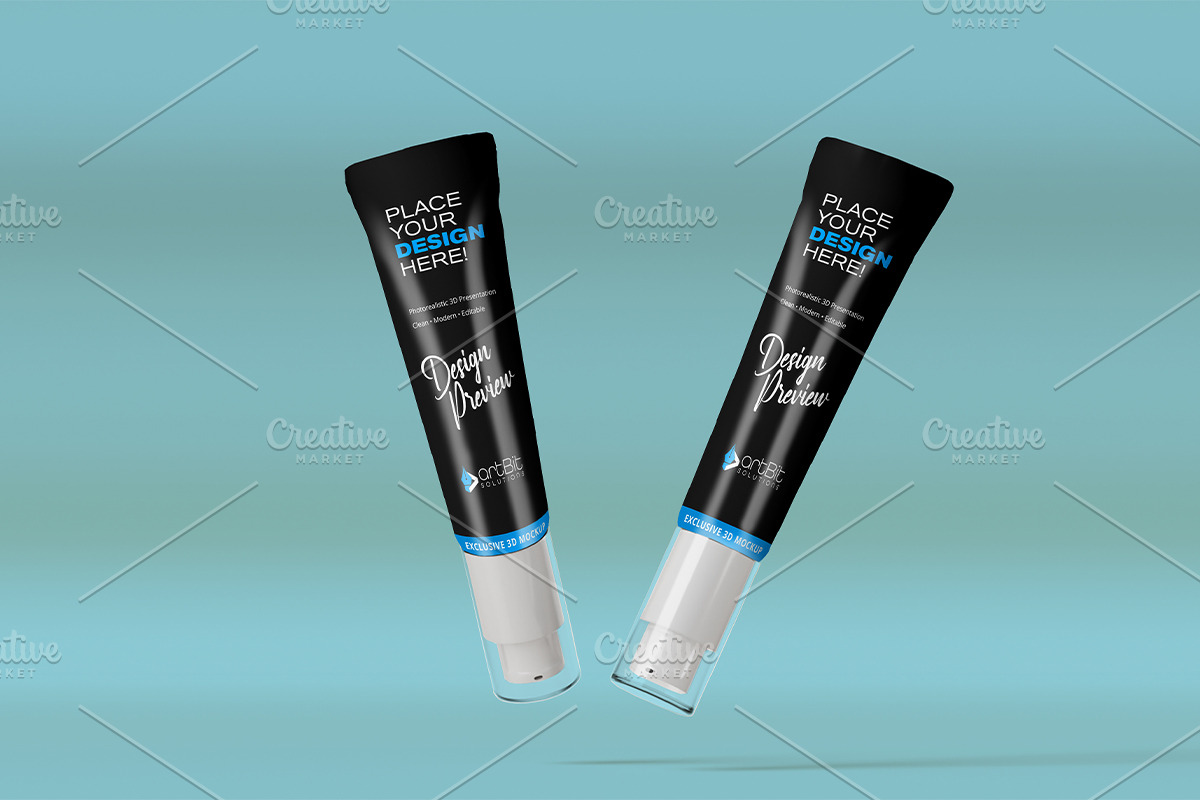 Cosmetic Spray Tube Mockup Set, a Packaging Mockup by artBit Design Studio (Photo 5 of 5)