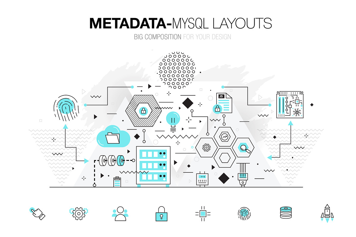 Metadata trendy compositions 7 ps, a Technology Illustration by Vladimir Vihrev (Photo 5 of 7)