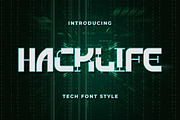 Hacklife - Tech Font Style, a Font by Typefactoryco (Thumbnail 1 of 8)