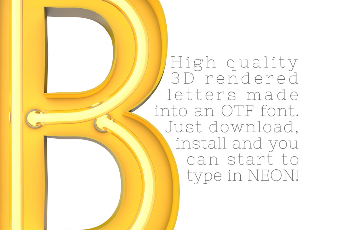 Neon - OTF colour font preview 2