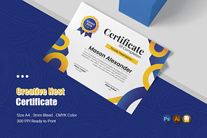 Creative Nest - Certificate, a Print Template by Esensifiksi.studio